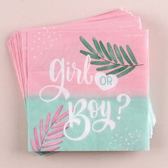 Страна Карнавалия Салфетки 25*25см "Gir or Boy" (набор 20 шт)