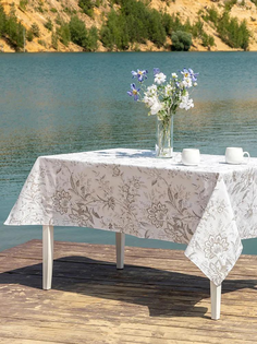 Скатерть рогожка 145х110 Унисон 33181-1 Ирландское кружево