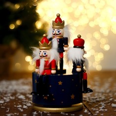 Новогодний сувенир «Карусель щелкунчики» 11 ? 11 ? 19 см, МИКС No Brand