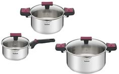 Набор посуды Tefal Cook&Clip G723S674 6 предметов 1,5/2,9/5 л, 16/20/24 см
