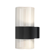 Настенный светодиодный светильник Eurosvet Watford 40021/1 LED черный прозрачный плафон