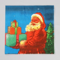 Салфетки бумажные «Дед Мороз с подарками», набор, 20 шт., 33 ? 33 см Страна Карнавалия