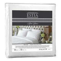 Простыня Estia Hotel Collection белая 180x220 см сатин белая