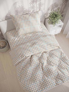 Пододеяльник Milky Garden Сrow foot 1,5-спальный на молнии 145х215 см