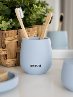 Стакан для зубных щеток DeNASTIA SOFT COLLECTION полирезина голубой X000145