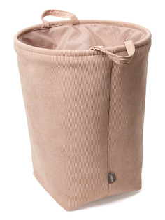 Вельветовая корзина для белья DeNASTIA 36х45 см розовый