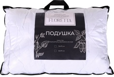 Подушка Василиса Floretta 70x70 см смесовый тик белая