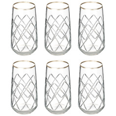 Набор стаканов 6шт стекло DECORES 480мл 197-1020