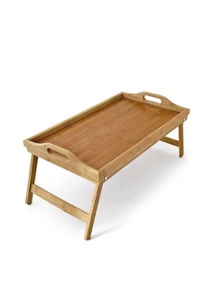Раскладной деревянный столик-поднос на ножках для завтрака в постель No Brand