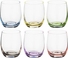 Набор стаканов для виски 6шт стекло Bohemia Crystal Rainbow 300мл 674-412