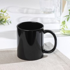 Доляна Кружка керамическая Доляна «Классика», 390 мл, цвет чёрный