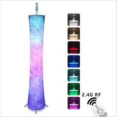 Торшер с ПДУ 16654/1 LED RGB 32х32х150 см No Brand