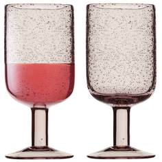 Набор из 2 штук Бокалы для вина Liberty Jones Flowi 0.41 л, розовые