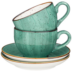 Чайный набор Венера Nature на 2 Пер. 4 пр. 220 мл Мятный Venera