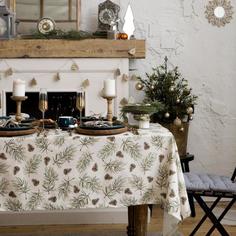 Скатерть Этель Christmas tree 149х110см, 100%хл, 190г/м2 No Brand