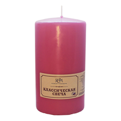 Свеча декоративная РСМ Классическая 7х15 см розовая