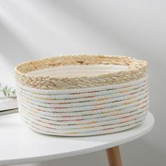 Корзина для хранения Доляна Радуга, плетеная, 30х25х13 см, цвет белый