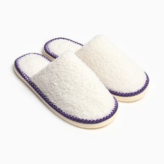 Тапочки женские Smile of Milady 9801632 белые 38-39 RU