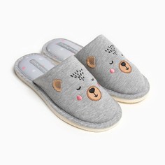 Тапочки женские Smile of Milady 9801698 серые 36-37 RU