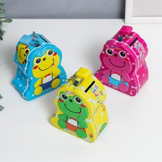 Копилка металл с замочком "Лягушонок" МИКС 5х8,5х10 см No Brand