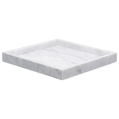 Поднос Bergenson Bjorn Marm 25х25 см, белый мрамор