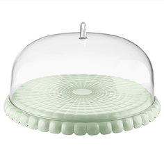 Подставка для торта с крышкой Guzzini Tiffany 30 см зеленая