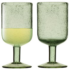 Набор из 2 штук Бокалы для вина Liberty Jones Flowi 0.41 л, зеленые