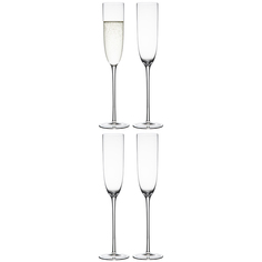 Набор из 4 штук Бокалы для шампанского Liberty Jones Celebrate 0.16 л, прозрачные