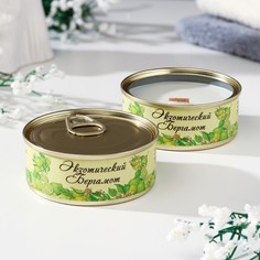 Натуральная свеча в жестяной банке из соевого воска "Экзотический бергамот", 7,5х3 см Богатство Аромата