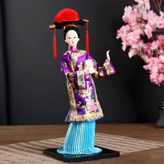 Кукла коллекционная Китаянка в национ. платье с письменами МИКС 32х12,5х12,5 см No Brand