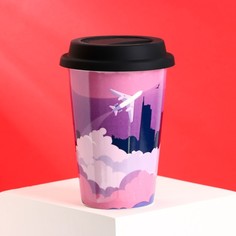 Стакан с силиконовой крышкой «Самолёт», 300 мл Дорого внимание