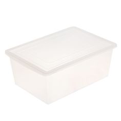 Ящик универсальный для хранения с крышкой, объём 30л, цвет прозрачно-матовый Solomon