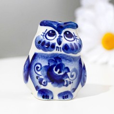 Сувенир «Сова», 5 см, гжель (2 шт) No Brand