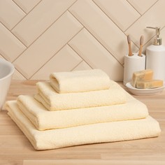 Полотенце махровое Экономь и Я 50*90 см, цв. молочный, 100% хлопок, 350 гр/м2 No Brand