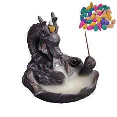 Подставка для благовоний из керамики Дракон, стелющийся дым Luxury Gift