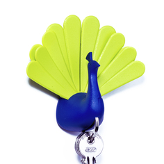 Ключница Qualy Peacock, синяя, зеленая