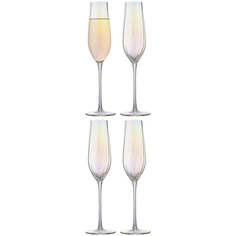 Набор из 4 штук Бокалы для шампанского Liberty Jones Gemma Opal 0.22 л, цвет перламутровый