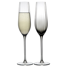 Набор из 2 штук Бокалы для шампанского Liberty Jones Gemma Agate 0.22 л, прозрачные