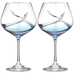 Набор из 2-х бокалов для вина turbulence colors Bohemia Crystal 674-898, 570 мл