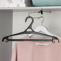 Вешалка-плечики для верхней одежды, размер 48-50, цвет чёрный No Brand