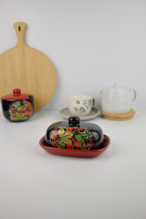 Маслёнка с крышкой Брусника LR (х24) Loraine