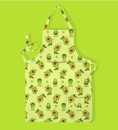 Фартук рогожка 65х85 с карманом Crazy Getup Avocado