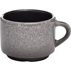 Чашка кофейная Борисовская Керамика Млечный путь 80мл фарфор белый-черный