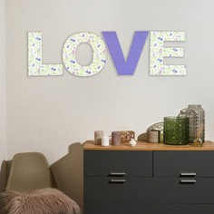 Панно буквы "LOVE" высота букв 29,5 см,набор 4 детали No Brand