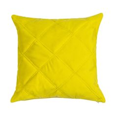 Подушка декоративная на молнии со съемной наволочкой из велюра, 40х40 см, желтый Chiedocover