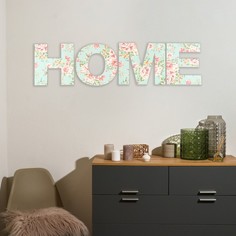 Панно буквы "HOME" высота букв 29,5 см,набор 4 детали No Brand