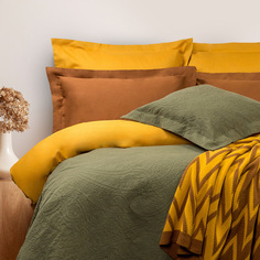 BY COLLECTION Покрывало 230х250см, 100% хлопок, зеленый