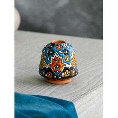Керамика ручной работы Ваза под благовония "Персия", керамика, микс, 7 см, Иран