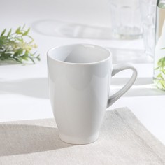 Доляна Кружка керамическая Доляна Coffee break, 300 мл, цвет белый