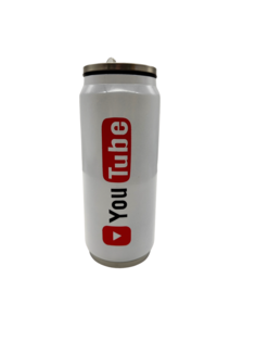 Термокружка YouTube для напитков белый 400 мл No Brand